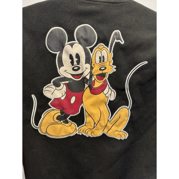 Disney Mickey Mouse & Pluto Hello Folks! Varsity Letterman Red/Black Jacket XL - Picture 9 of 16